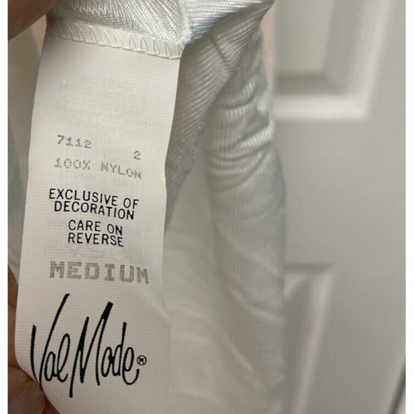 VINTAGE VAL MODE NIGHTGOWN Size Medium Nylon Floral Ivory - Picture 6 of 6